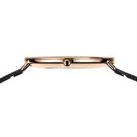 39mm Ultra Slim Collection Unisex Watch With Black Dial & Milanese Strap & Rose Gold Case By BERING image