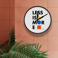 45cm Bauhaus Collection Less Is More White Silent Wall Clock By CLOUDNOLA image