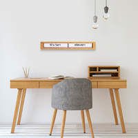 65cm Texttime Collection Bamboo Flip Wall Clock By CLOUDNOLA image
