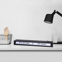 65cm Texttime Collection Black and White Flip Wall Clock By CLOUDNOLA image
