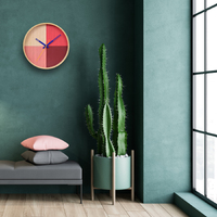 30cm Flor Collection Red Silent Wall Clock By CLOUDNOLA image