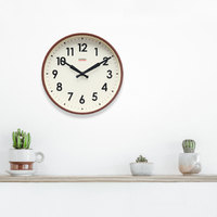 30cm Factory Collection Brown & Ivory Silent Wall Clock By CLOUDNOLA image