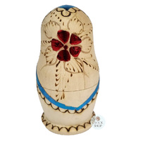 Woodburn Russian Dolls- Blue Scarf 11cm (Set Of 5) image