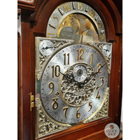 222cm Walnut Grandfather Clock With Triple Chime & Inlay By Howard Miller image