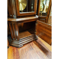 217cm Walnut Grandfather Clock With Westminster Chime & Moon Dial image