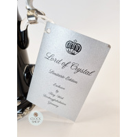 Lord Of Crystal Black Glass Beer Stein With Flying Eagle Pewter Lid 0.5L By KING image