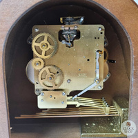 50cm Walnut Mechanical Tambour Mantel Clock With Westminster Chime By AMS image