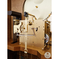 195cm Oak Grandfather Clock With Westminster Chime & Brass Accents By HERMLE image