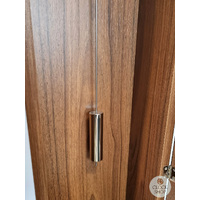 189cm Walnut Modern Skeleton Floor Clock With Bell Strike By HERMLE image