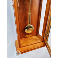 66cm Cherry 8 Day Mechanical Bim Bam Wall Clock With Brass Accents By AMS image
