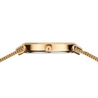31mm Classic Collection Womens Watch With White Dial Gold Milanese Strap & Gold Case By BERING image