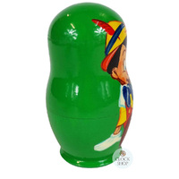 Pinocchio Russian Dolls- Green 11cm (Set Of 5) image