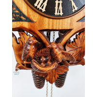 Ivy Vine & Birds 8 Day Mechanical Carved Cuckoo Clock 51cm By SCHNEIDER image