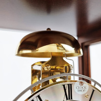26cm Walnut Mechanical Table Clock With Bell Strike By HERMLE image