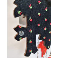 5 Leaf & Deer Battery Carved Cuckoo Clock Patterned 39cm By TRENKLE image
