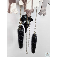 5 Leaf & Deer Battery Printed Cuckoo Clock With Black Forest Couple Print 20cm By TRENKLE image