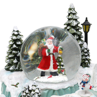 30cm Musical Snow Globe With Moving Train & LED Glitter Snow Storm (8 Christmas Tunes) image