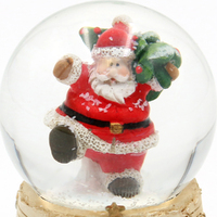6.3cm Jolly Santa Snow Globe- Assorted Designs image