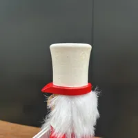 38cm Red & White Nutcracker With Photo Frame (Marks On Hat) image