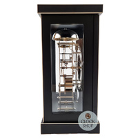 26cm Black Mechanical Table Clock With Bell Strike By HERMLE image