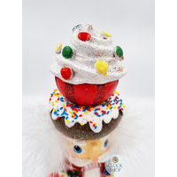 25cm Christmas Nutcracker With Cupcake Hat image