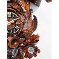 After The Hunt 8 Day Mechanical Carved Cuckoo Clock 56cm By HÖNES image