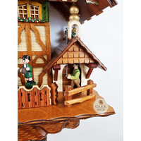 Band Players 8 Day Mechanical Chalet Cuckoo Clock With Dancers 68cm By SCHNEIDER image