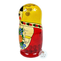 Semenov Russian Dolls- Yellow Scarf & Red Dress 20cm (Set Of 8) image