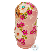 Floral Russian Dolls- Pink 12cm (Set Of 5) image
