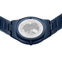 40mm Ultra Slim Collection Mens Watch With Blue Dial, Blue Stainless Steel Strap & Case By BERING image