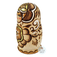 Woodburn Russian Dolls- Gold Floral 10cm (Set Of 5) image
