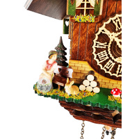 Accordion Player Battery Chalet Cuckoo Clock With Swinging Doll 26cm By TRENKLE image