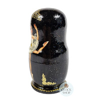 Ballerina Russian Dolls- Black 11cm (Set Of 5) image