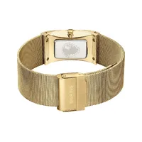 38mm Classic Collection Polished Gold Womens Watch With Gold Stainless Steel Mesh Strap By BERING image