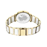 41mm Solar Collection Womens Watch With White Dial & Two-Tone Ceramic Strap By BERING image