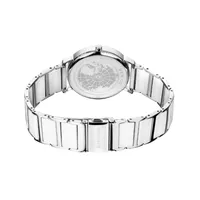 41mm Solar Collection Womens Watch With White Dial & Silver Ceramic Strap By BERING image