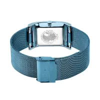38mm Classic Collection Polished Blue Womens Watch With Milanese Mesh Strap By BERING image