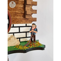 Alphorn 1/4 Hour 1 Day Mechanical Chalet Cuckoo Clock 17cm By TRENKLE image