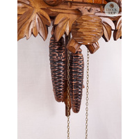 Leaves & Moving Birds 1 Day Mechanical Chalet Cuckoo Clock 24cm By ROMBA image