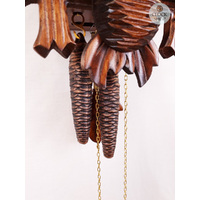 Moving Birds 1 Day Mechanical Carved Cuckoo Clock 32cm By HÖNES image