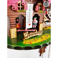 Black Forest Battery Chalet Cuckoo Clock With Weather House 25cm By TRENKLE image