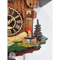 Black Forest Battery Chalet Cuckoo Clock With Dog & Kennel 22cm By TRENKLE image