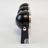 29cm Black Weather Station With Thermometer Barometer & Hygrometer By FISCHER  image