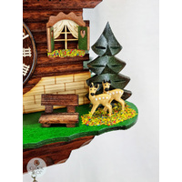 Deer & Dancers Battery Chalet Cuckoo Clock 29cm By TRENKLE image