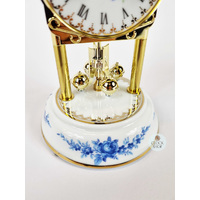 16cm White & Gold Porcelain Anniversary Clock With Decorative Dial By HALLER image