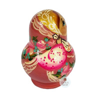 Floral Russian Dolls- Red Mini 6.5cm (Set Of 10) image