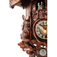 Before The Hunt 8 Day Mechanical Carved Cuckoo Clock With Deer 52cm By HÖNES image