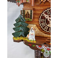 Dog & Water Trough 1 Day Mechanical Chalet Cuckoo Clock 22cm By TRENKLE image