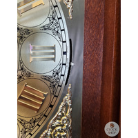 195cm Walnut Grandfather Clock With Westminster Chime & Gold Accents By AMS image