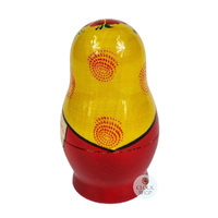 Kirov Russian Dolls- Yellow Scarf & Red Dress 10cm (Set Of 5) image